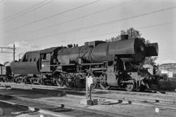 Godstog fra Gjøvik til Oslo Ø på Gjøvik stasjon. Toget trekk