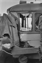 Sammenstøt mellom sporvogn og lastebil i Erling Skakkesgate 