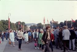 Publikum ved kronprinsparets bryllup.