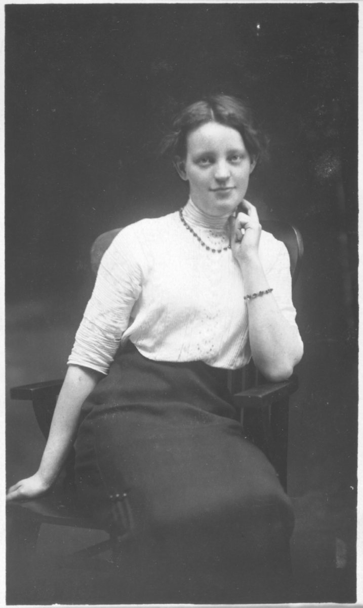 Album med portrettbilder. Albumet har tilhørt Aksel Konrad Mikkola og hans hustru Kathinka Marie, f. Mikkelsen. Det er nå i Solbjørg Mikkolas eie. Navnene til de portretterte er for en stor del ukjente, men mange er fra Neiden og Sør-Varanger. Kathinka kom opprinnelig fra Lofoten, og en del av bildene viser hennes familie i Nordland