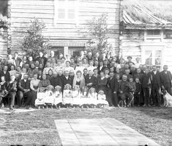 personer, klær, bryllup, brudekjole, gruppebilde