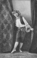 Postkort. Ung pike. Lissie Svanberg.