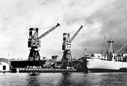 Fred. Olsen A/S båten S/S Borealis ved kai i Sarpsborg havn,