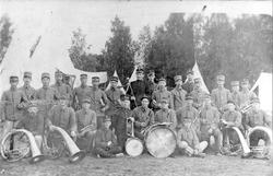 Garnisonsmusikken i Gamlebyen i Fredrikstad 1908-1909.