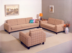 Salong. Sofagruppe med sofa og lenestol.