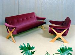 Salong. Sofa og lenestol.