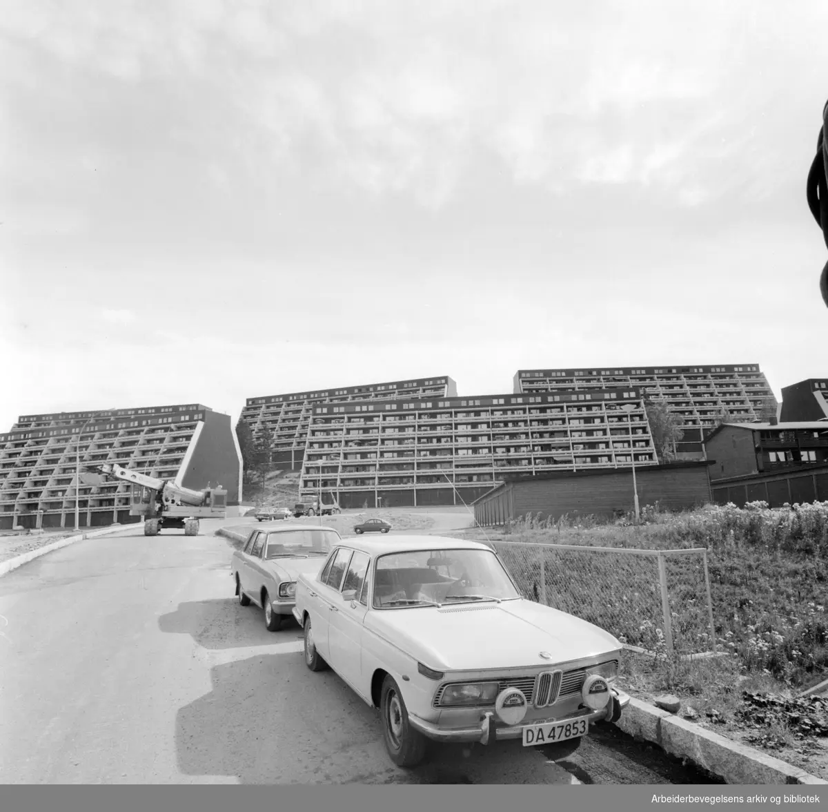 Vestli. Dårlig bymiljø på Vestli. August 1975