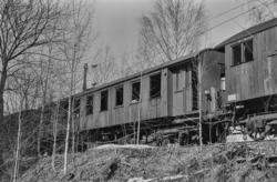 Rjukanbanens utrangerte personvogn Bo nr. 9 under opphugging