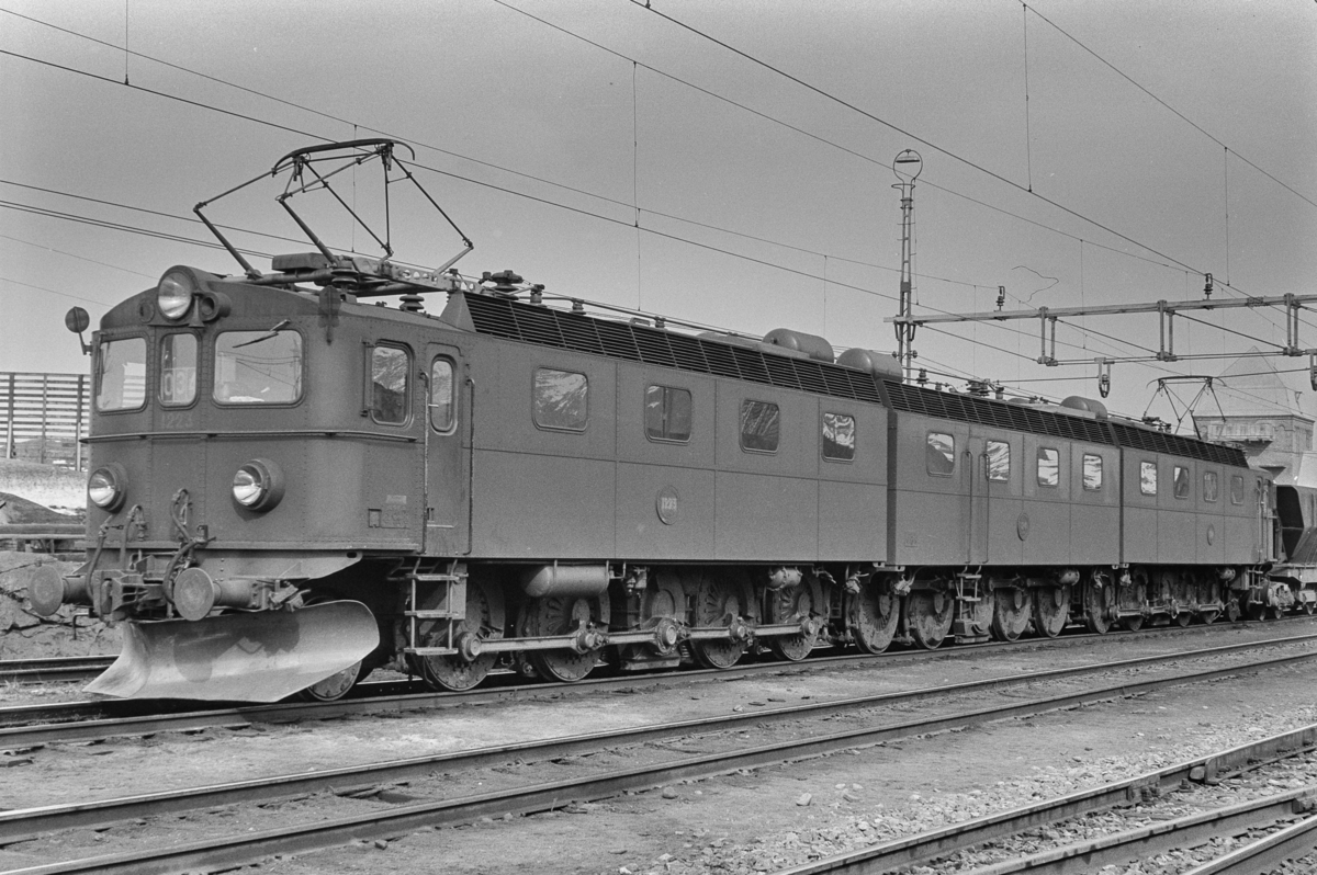 Malmtogslokomotiv type DM3 nr. 1223-1241-1222 med malmtog på Vassijaure stasjon.