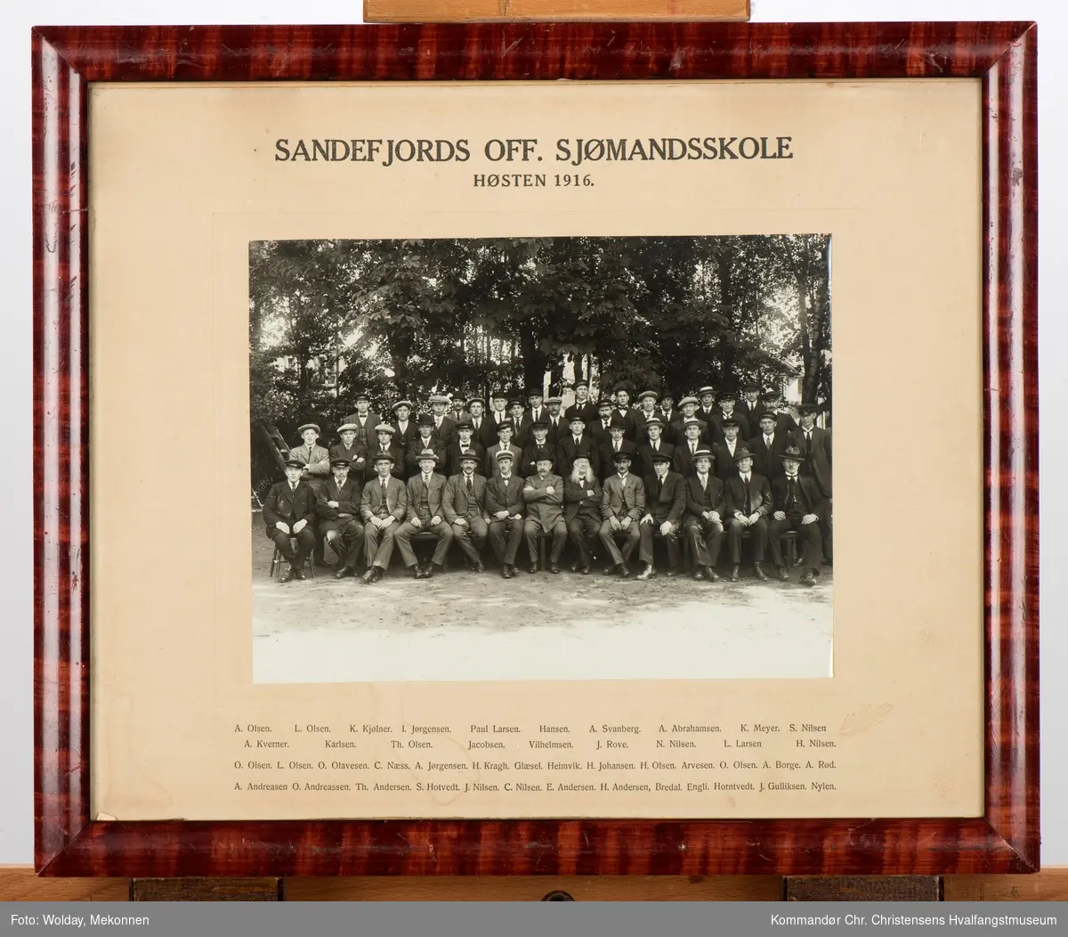 Sandefjord Offentlige Sjømandsskole høsten 1916