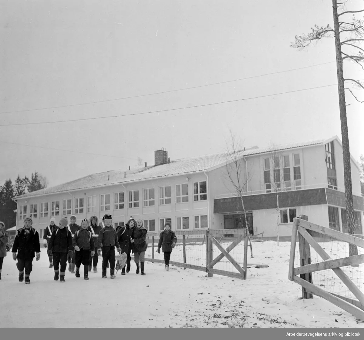 Prinsdal skole. Februar 1960