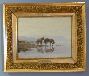 Hester ved vannet [Maleri]