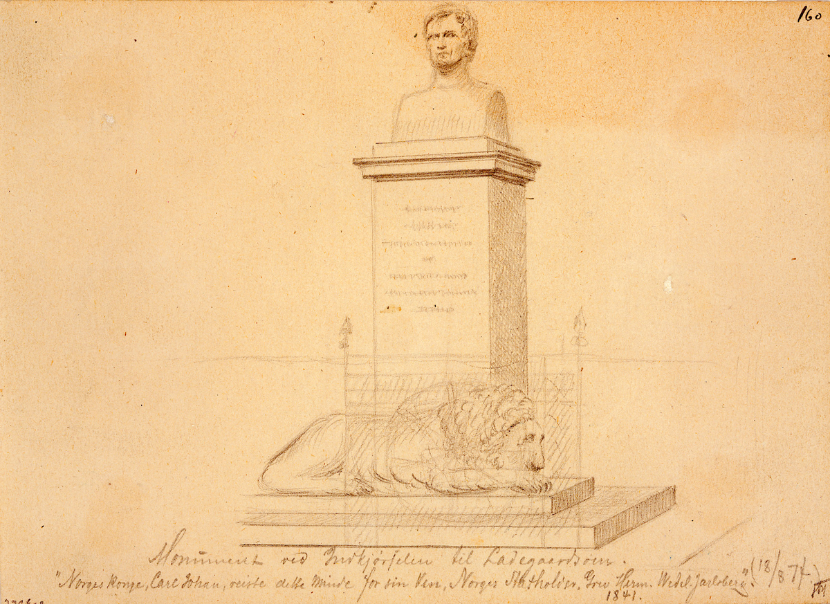 monument, byste, løve