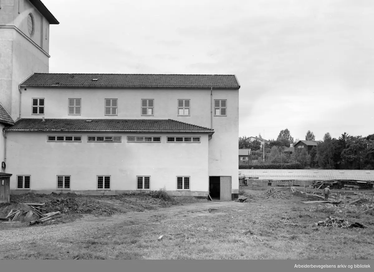 Bygdøy. Teknisk Museum, Administrasjonshall. September 1954