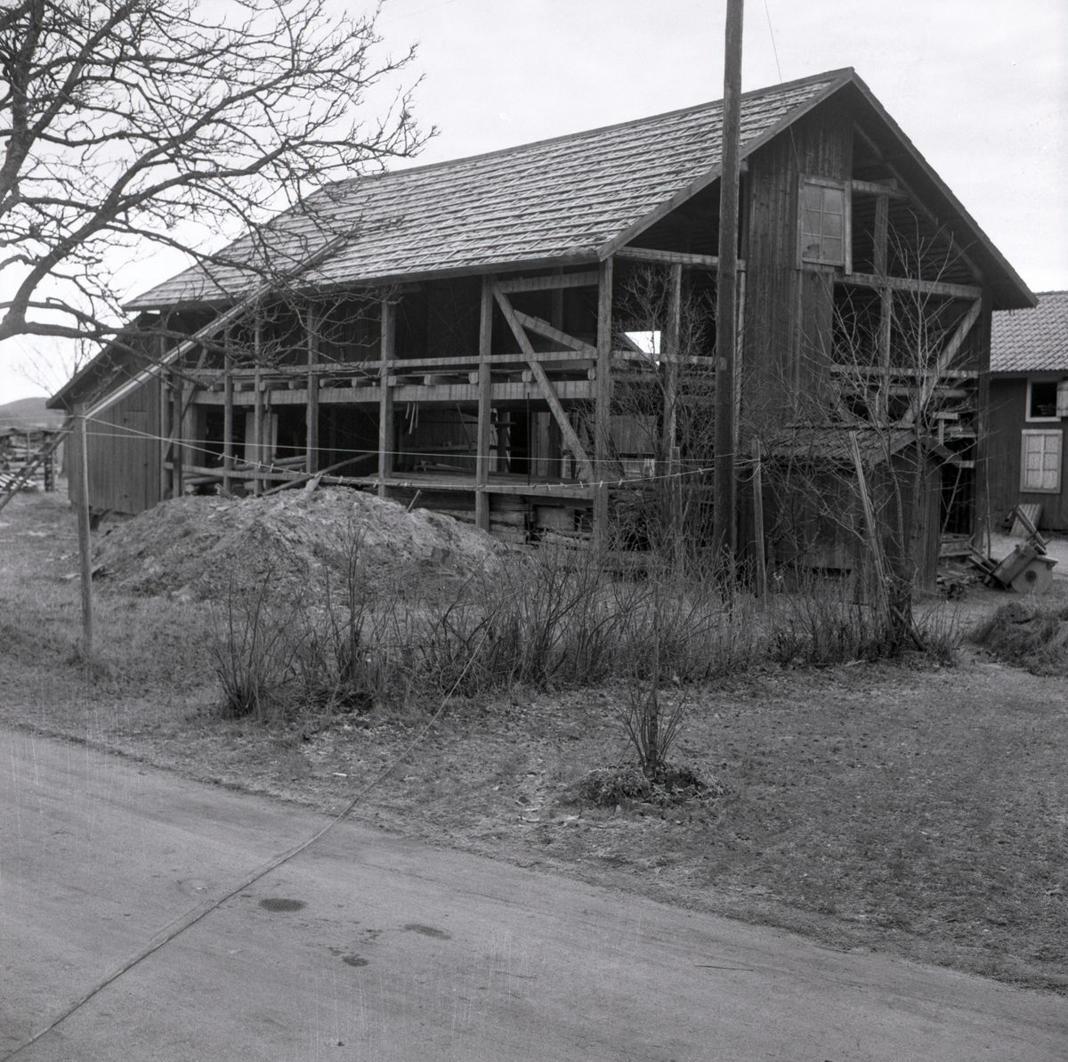Rivning av en byggnad, 1967.
