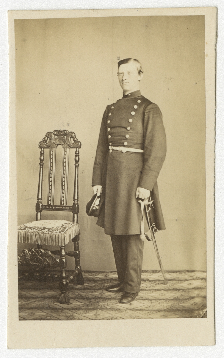 Porträtt av Carl Victor Hugo Reuter, underlöjtnant vid Västgöta regemente I 6.