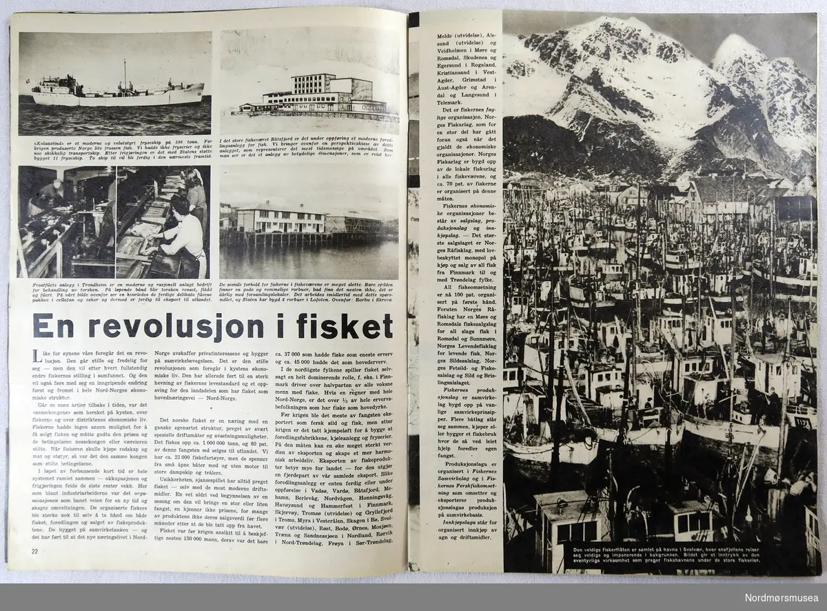Bladet inneheld bilde og artiklar frå gjennoppbygginga etter 2. v.krig. Ma. bilde frå Molde og Kristiansund.