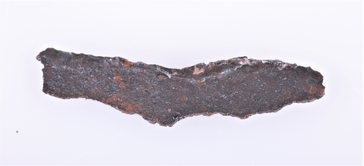 Del av skjoldbule som type R. 219, funnet i en gravhaug på Sukkestad i 1888