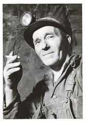 Portrett av mann ved Kjørholt kalksteingruver