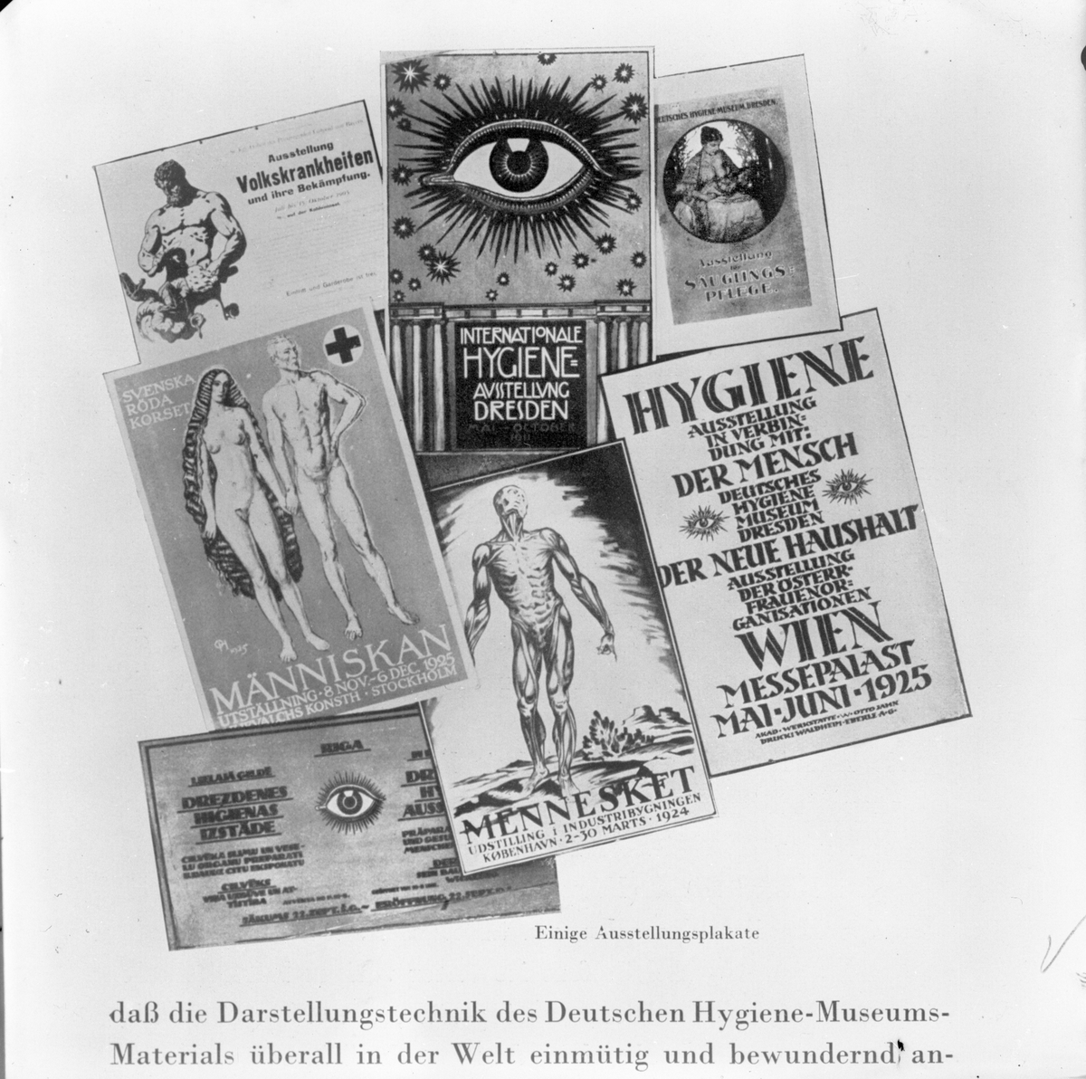 Broschyrer.
Från den internationella hygien-utställningen i Dresden 1930-31.