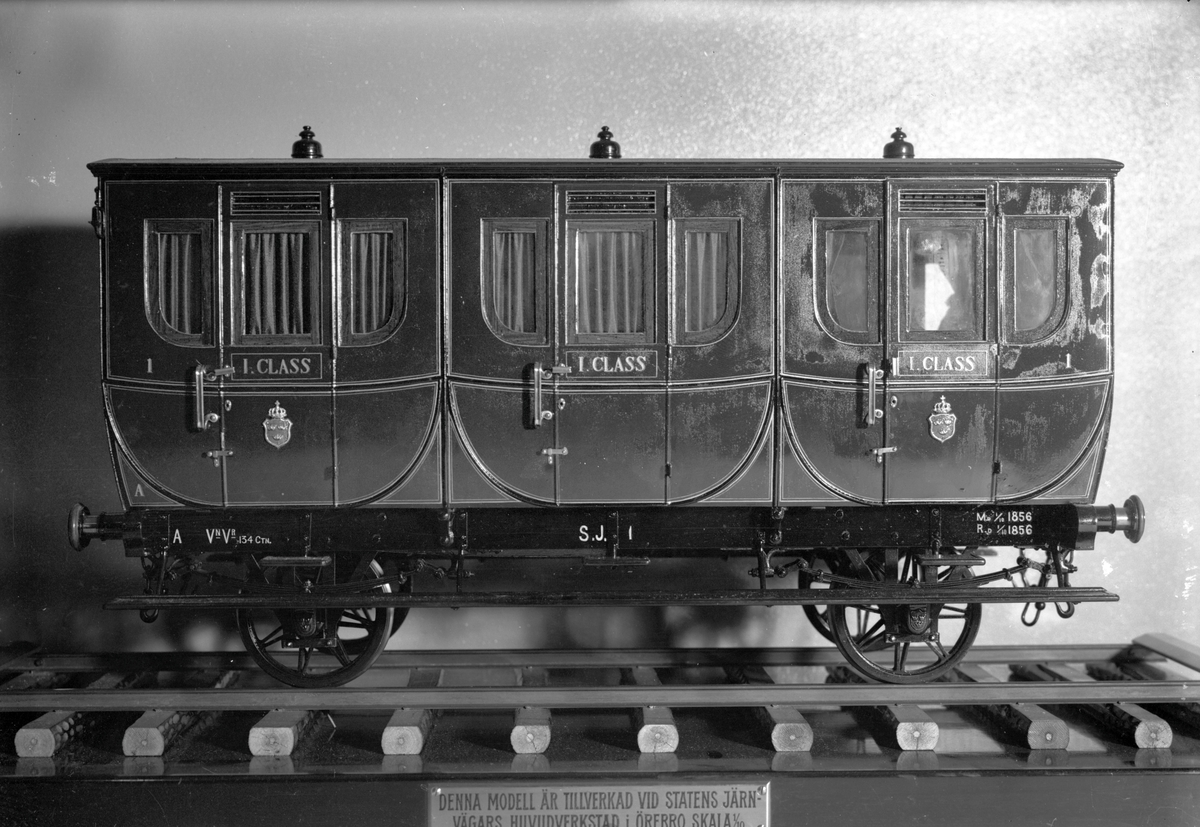 1:10 modell av SJ pv A 1; Järnvägsmuseet