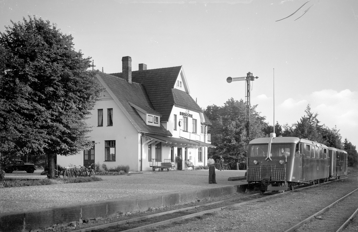Gotlands Järnvägar, GJ BYo 4 vid Burgsvik station.