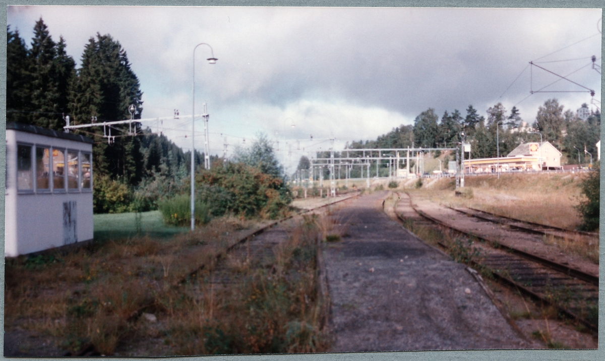 Del av bangården vid Gånghester station. Stationen nedlagd 1989.