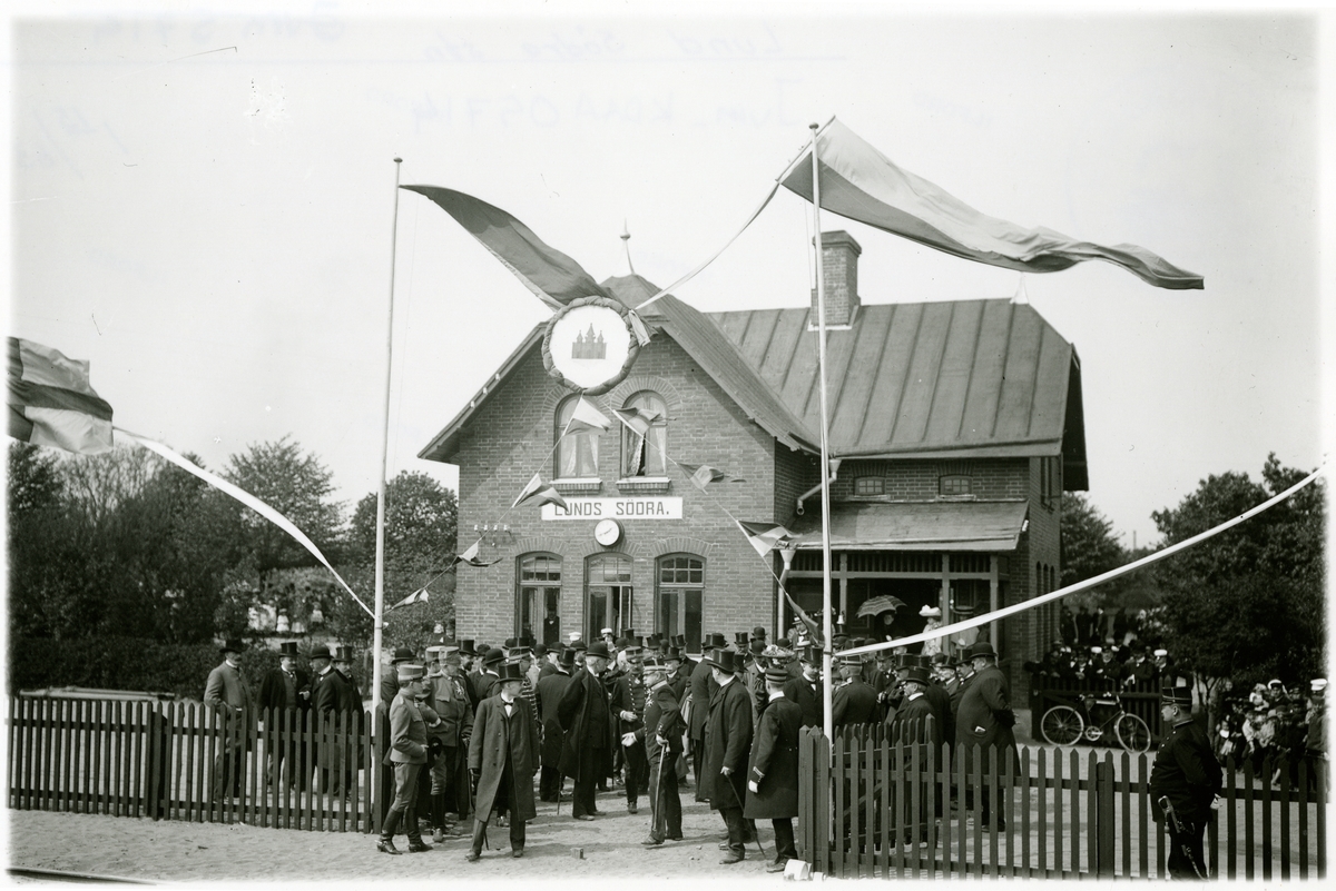 Lund, södra stationen
Invigning ?
Stationshus byggt 1905