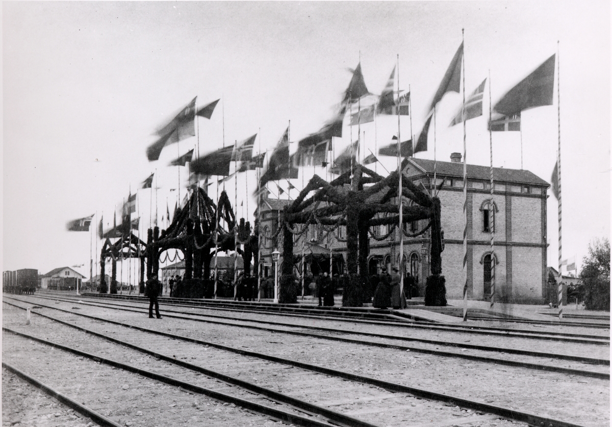 Halmstad station 1890-talet.