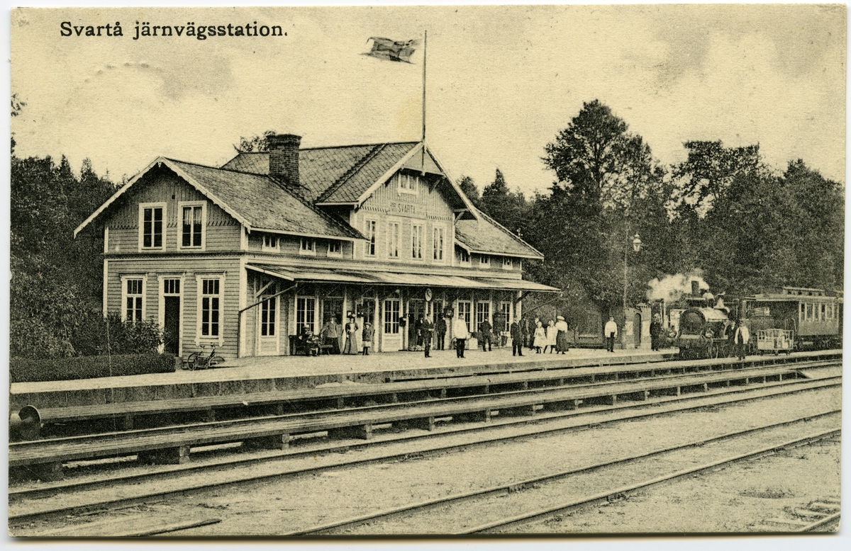 Ånglok vid  Svartå Station.
