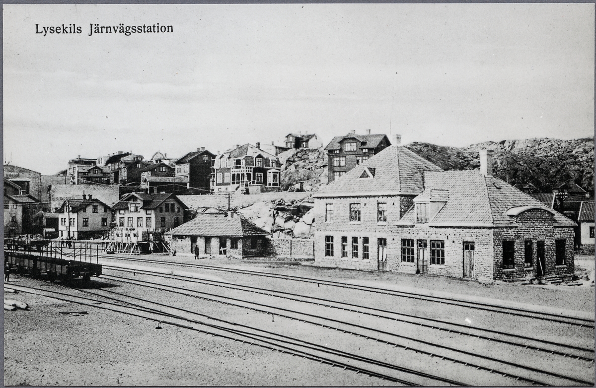Lysekils järnvägsstation 1913, ej färdigbyggd.