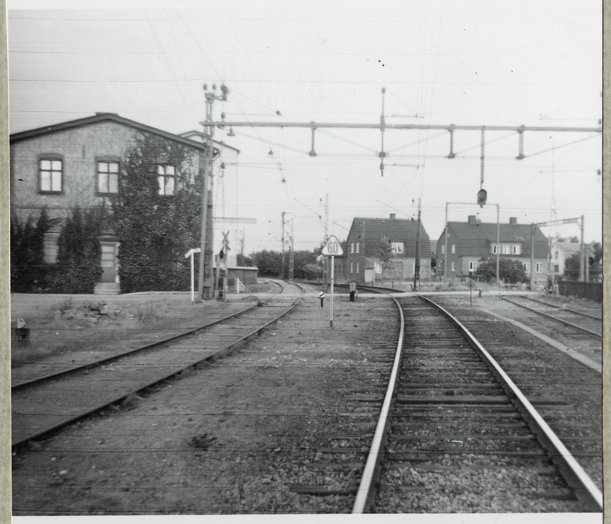 Järnvägsövergång vid Vallberga på linjen mellan Laholm och Skottorp.