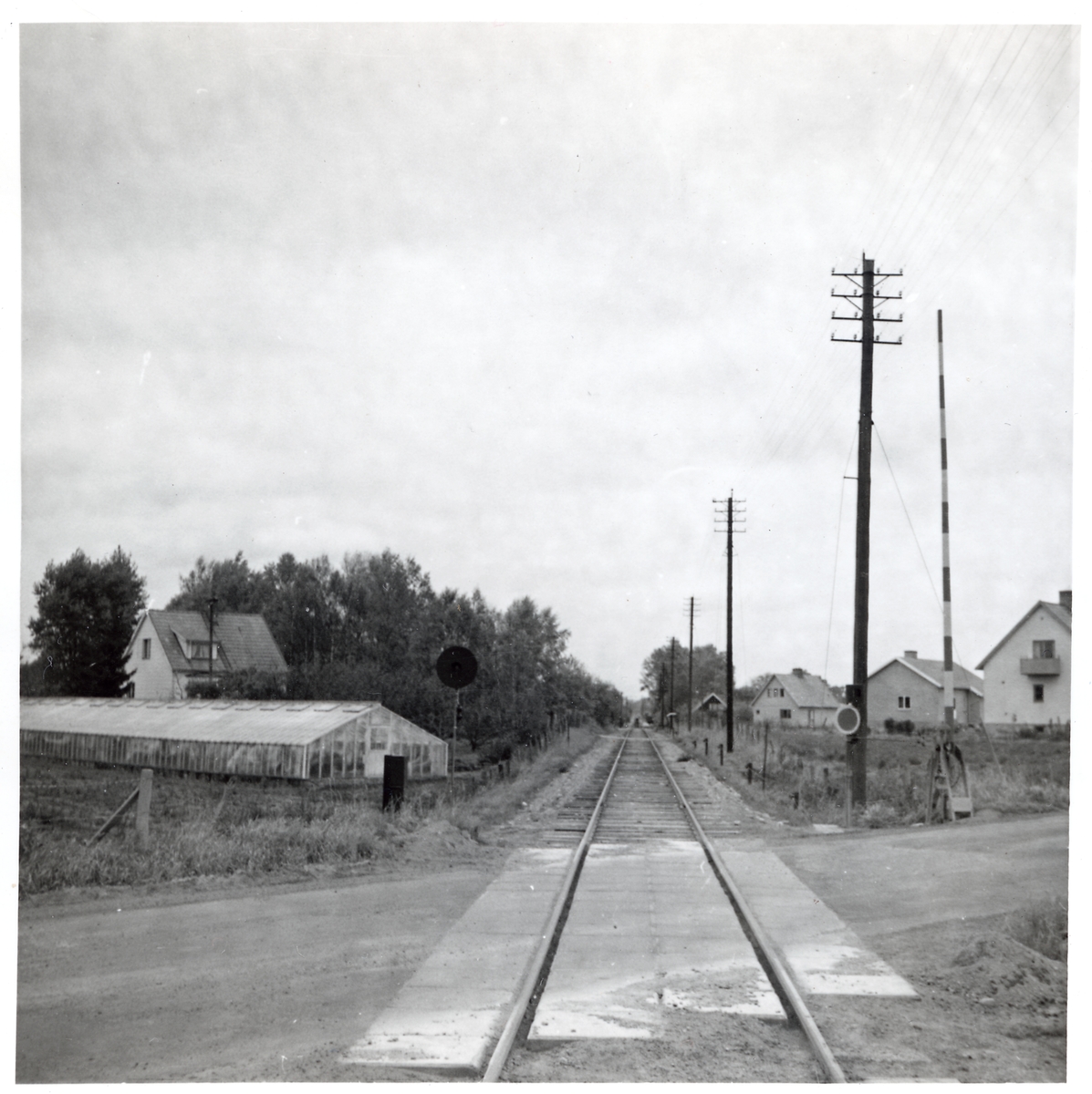Järnvägsövergång vid Balsby, på sträckan mellan Österslöv och Kristianstad.