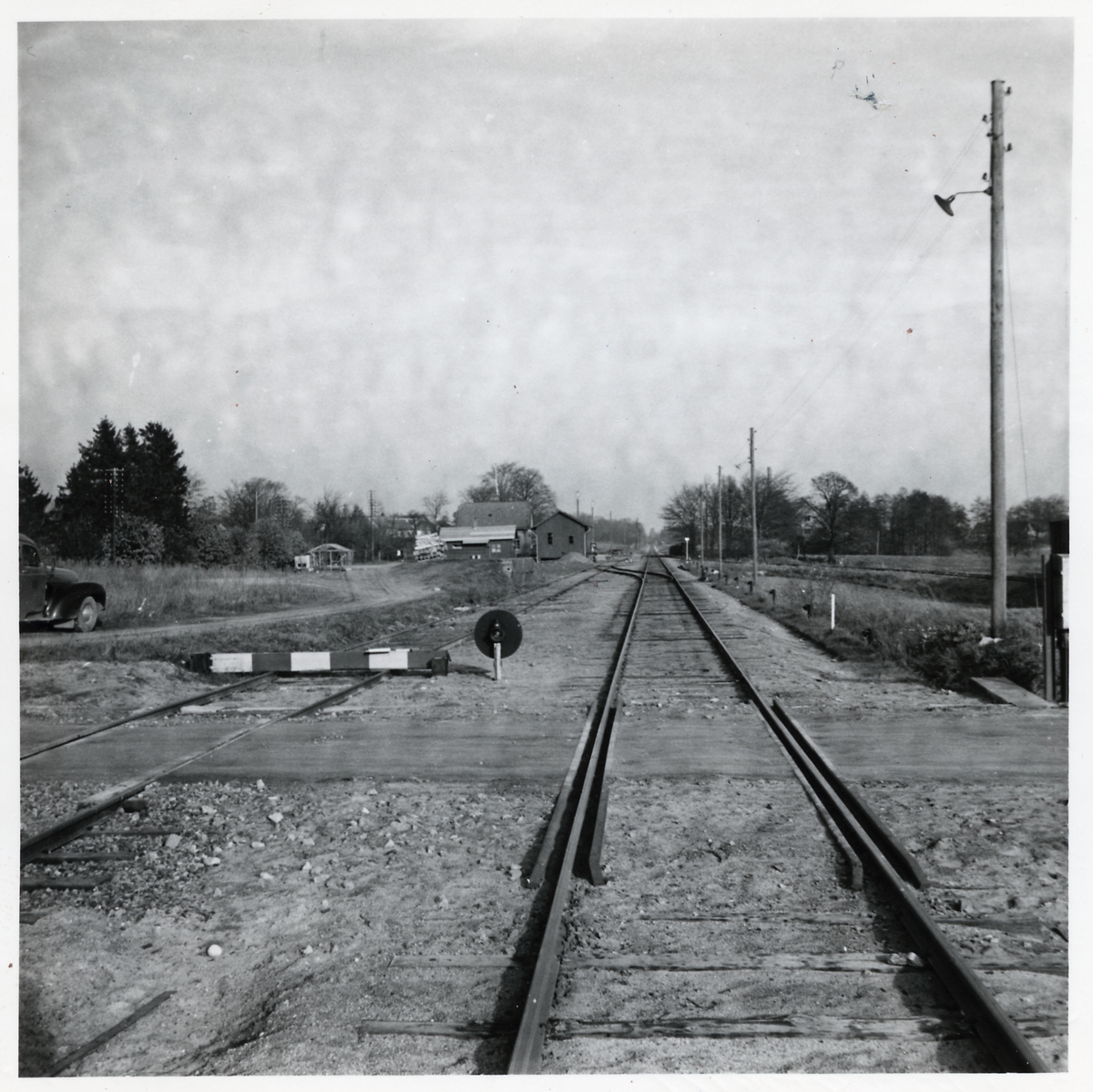 Järnvägsövergång vid Maglehem på sträckan mellan Olseröd och Brösarp.