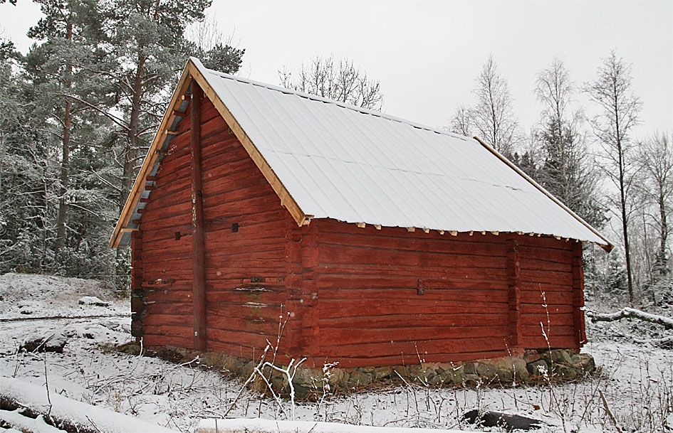 Restaurering av överloppsbyggnad, linbastu, Bolka,, Börstils, socken, Uppland 2009