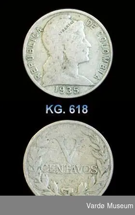 5 centavos. Colombia.