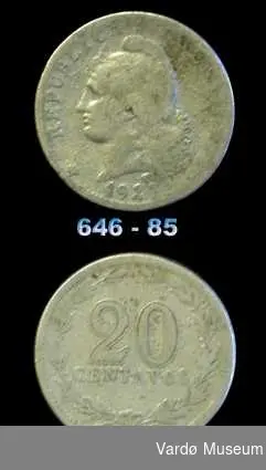20 centavos. Argentina.