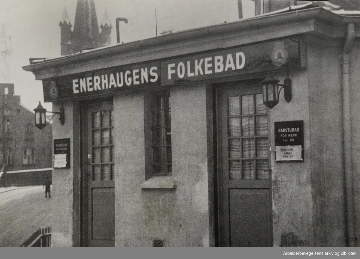 Enerhaugens Folkebad,.desember 1946.