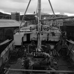 Foto fra fartøyet Masi ved Storvik mekaniske verksted i Kris