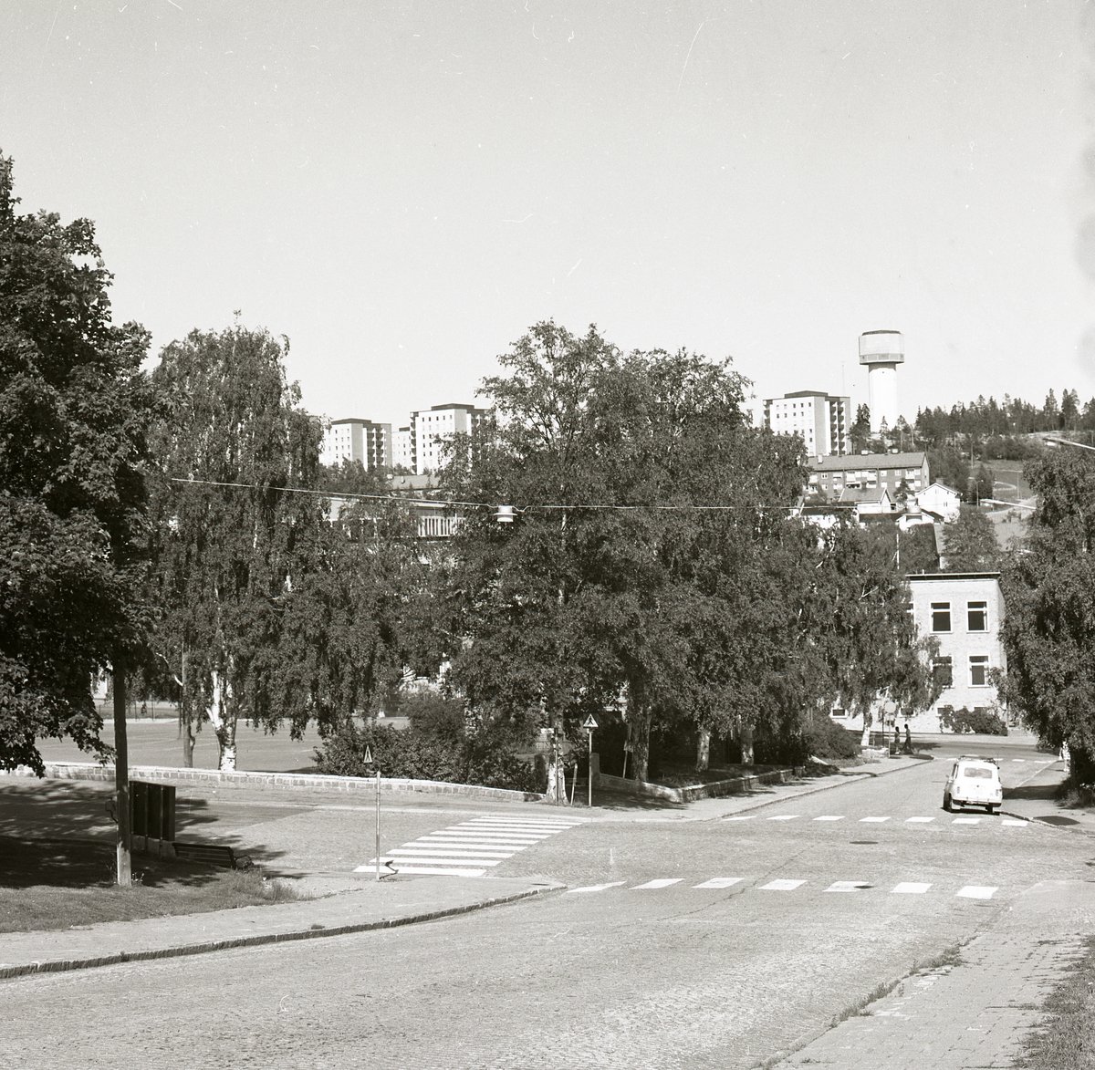 En del av Örnsköldsviks stadskärna, 19 juli 1974.