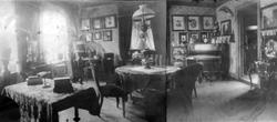Interiør fra dagligstuen på Tomta, Hvidsten i Borge ca. 1895