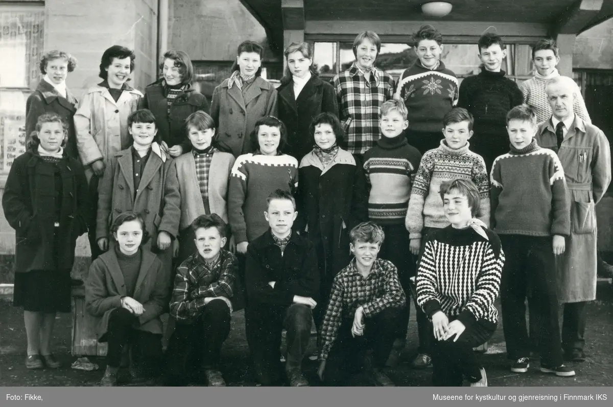 Honningsvåg. Klasse 7b, 1957/58.