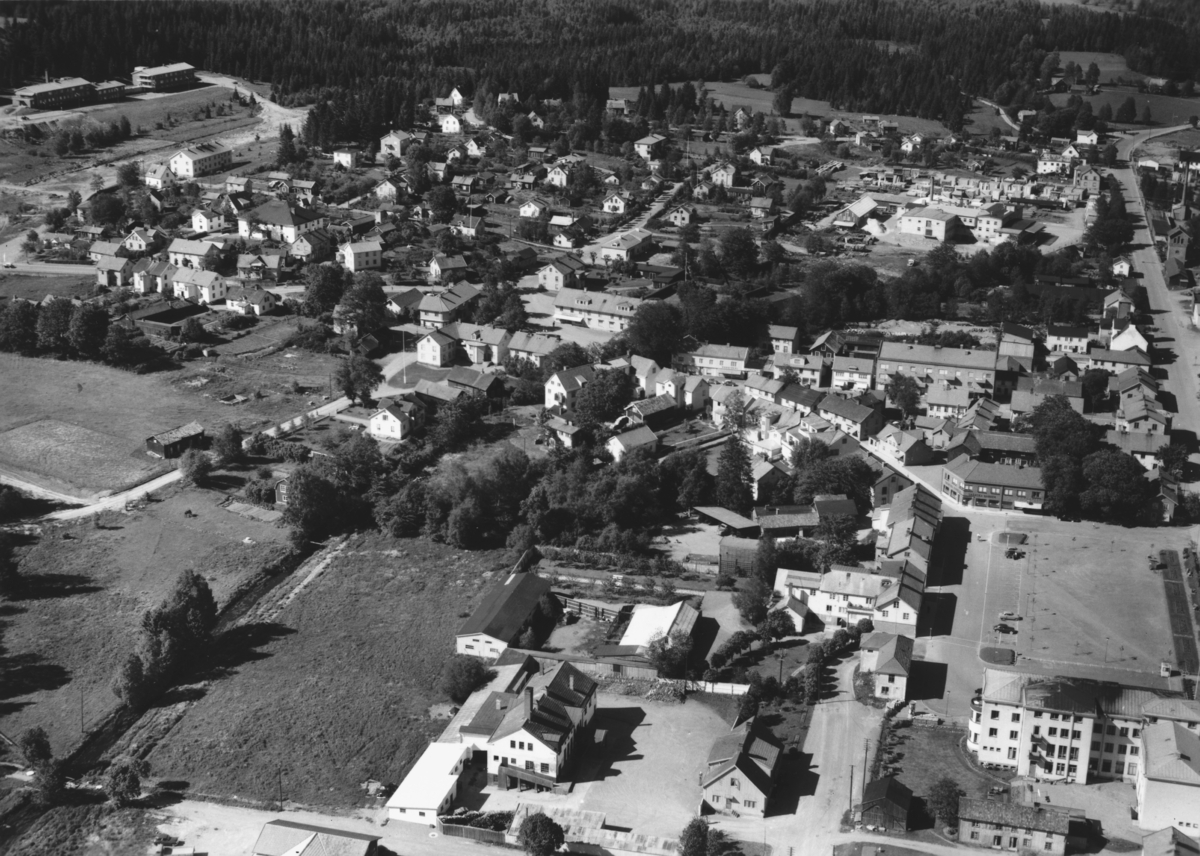 Flygfoto över Sävsjö i Jönköpings län. Nr: 451/1957