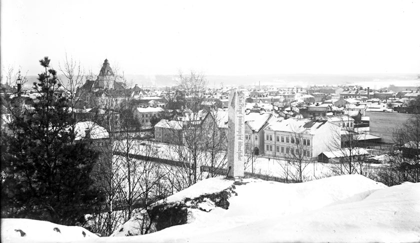Utsikt från Djäkneberget i Västerås, mot sydost.

