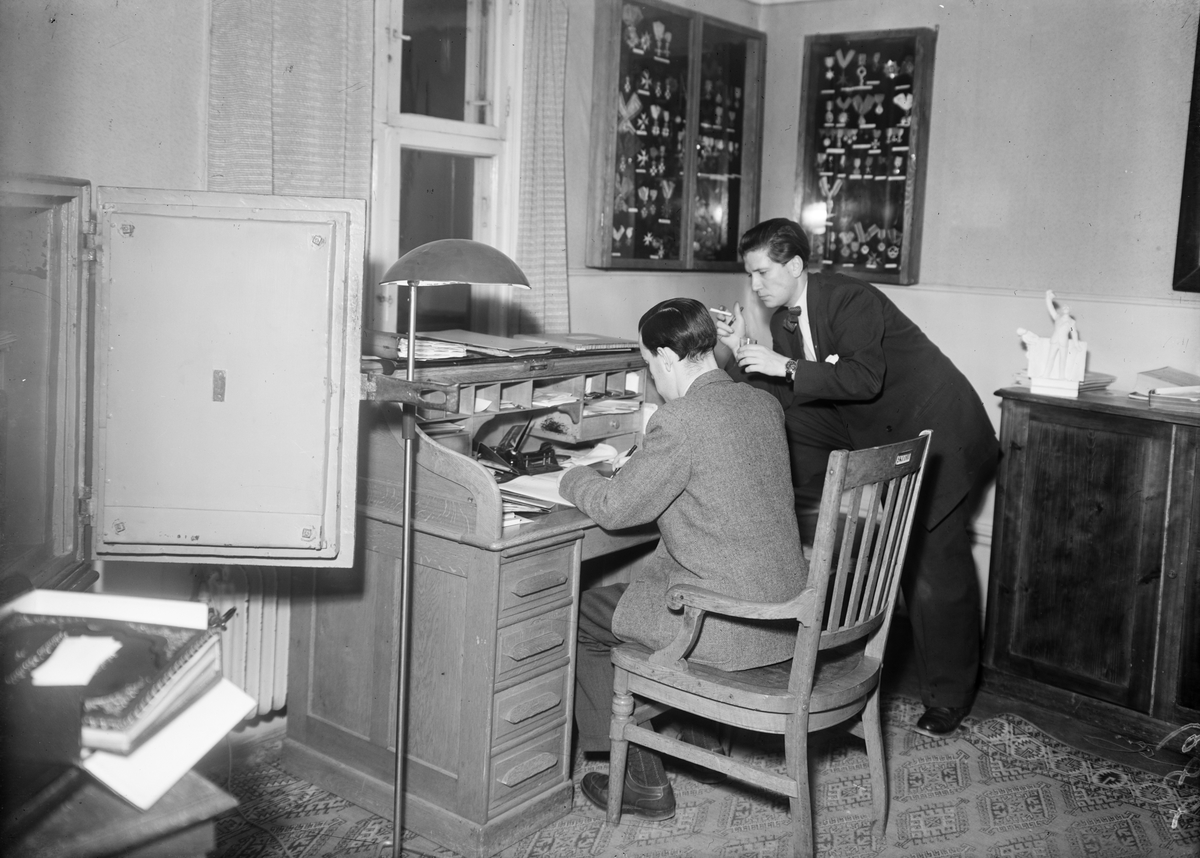 Män på kontor, Juvenalorden, Uppsala 1948