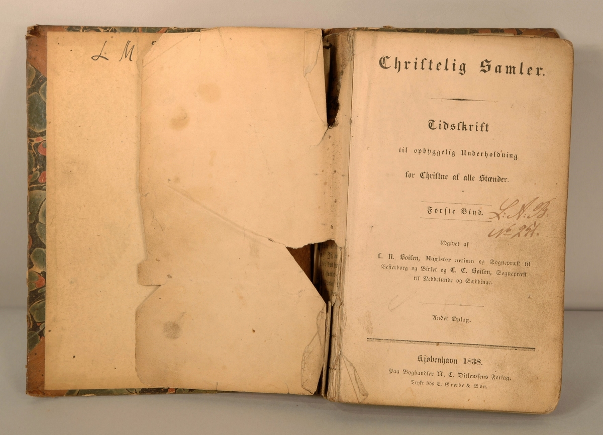Utgivet av. L.N. Boisen og C.C Boisen, Kjøbenhavn 1838.
380 sider