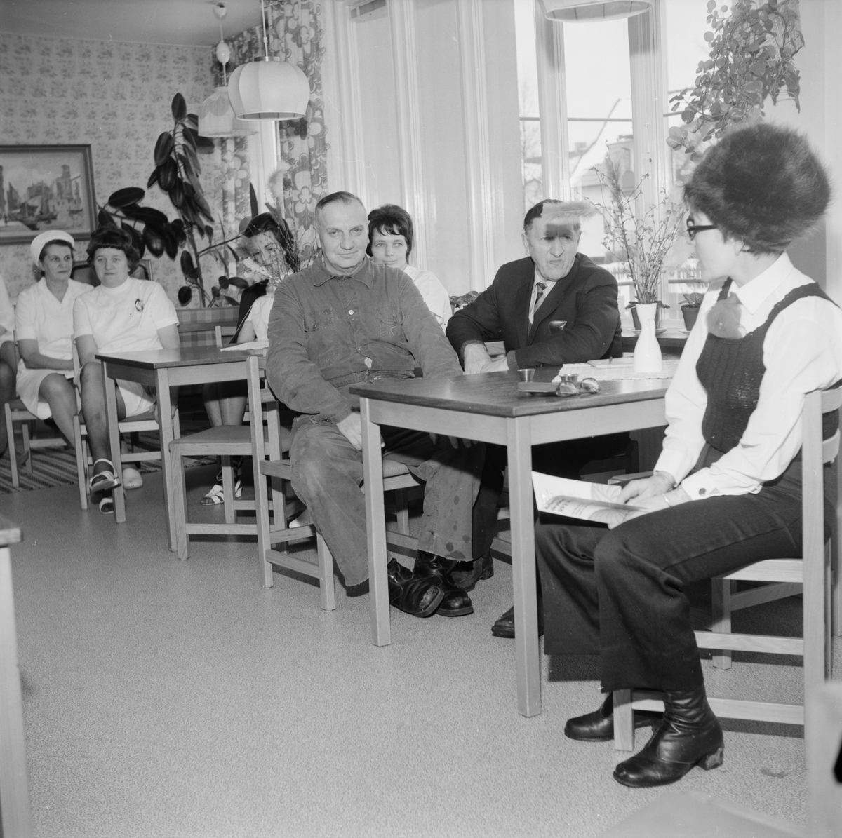 Arbetarskyddsdag i Tierp, Uppland, mars 1972