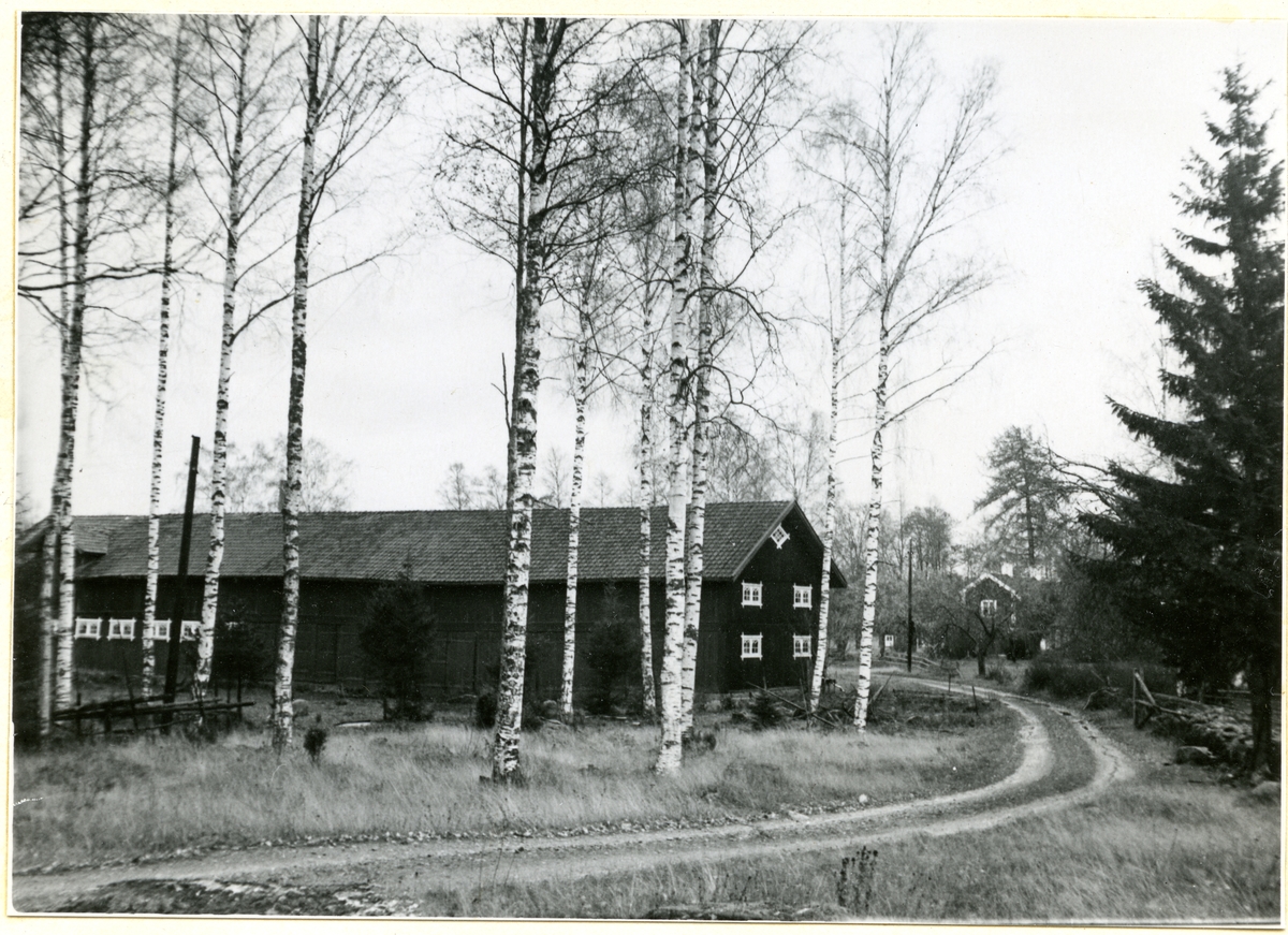 Norberg sn, Norberg, Olofsfors.
Gården från nordväst med ekonomibyggnaden, 1949.