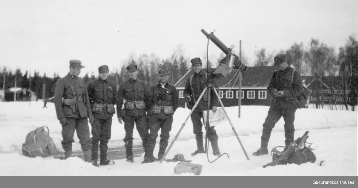 Soldatar på Trandum 9. april 1940