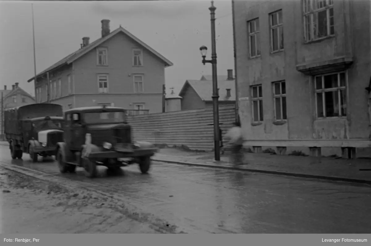 Lastebil tilhørende de norske politistyrkene, fredsvåren.